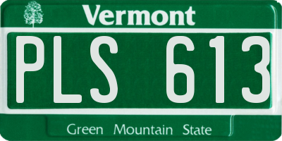 VT license plate PLS613