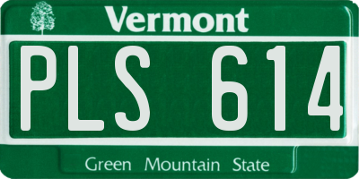 VT license plate PLS614