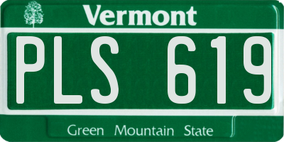 VT license plate PLS619