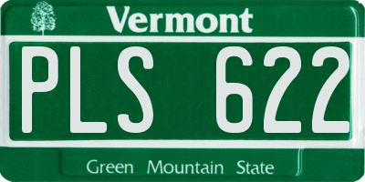 VT license plate PLS622