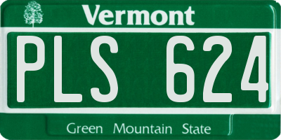 VT license plate PLS624