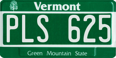 VT license plate PLS625