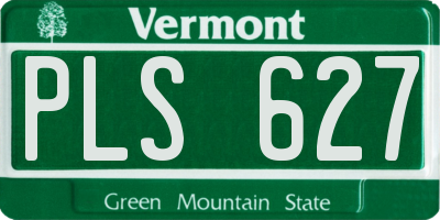 VT license plate PLS627