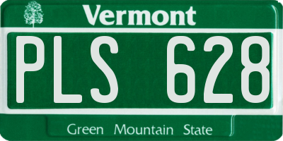 VT license plate PLS628