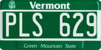 VT license plate PLS629
