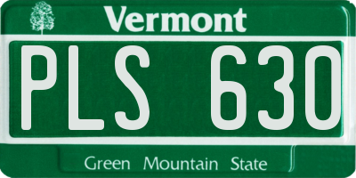 VT license plate PLS630