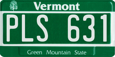 VT license plate PLS631