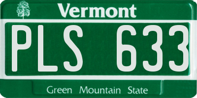 VT license plate PLS633