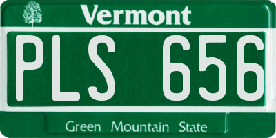 VT license plate PLS656