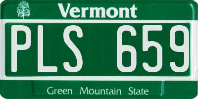 VT license plate PLS659