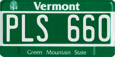VT license plate PLS660