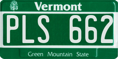 VT license plate PLS662