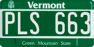 VT license plate PLS663