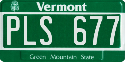 VT license plate PLS677