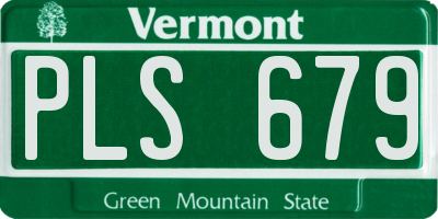 VT license plate PLS679