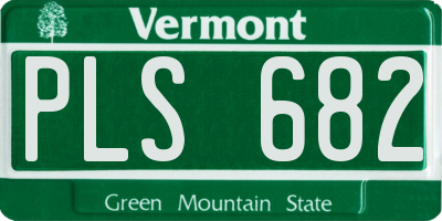 VT license plate PLS682