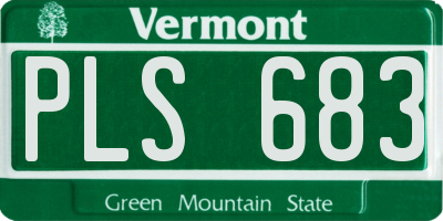 VT license plate PLS683
