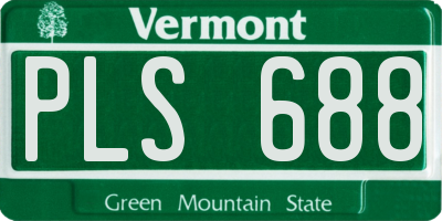 VT license plate PLS688