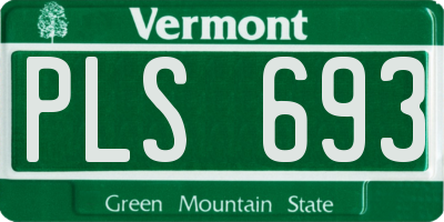 VT license plate PLS693
