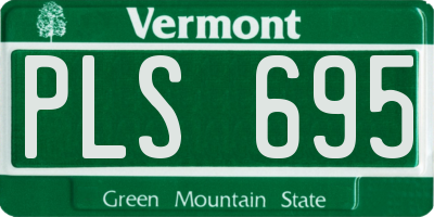 VT license plate PLS695