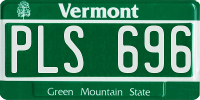 VT license plate PLS696