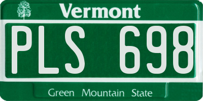 VT license plate PLS698