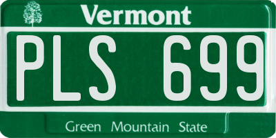 VT license plate PLS699