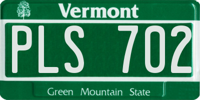 VT license plate PLS702