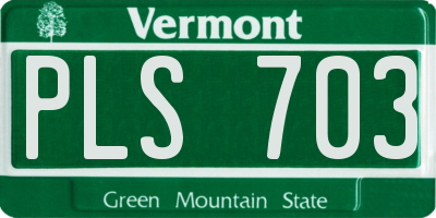 VT license plate PLS703