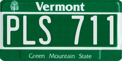 VT license plate PLS711