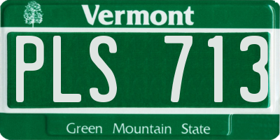 VT license plate PLS713