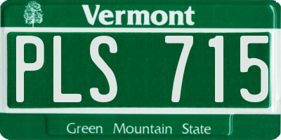 VT license plate PLS715