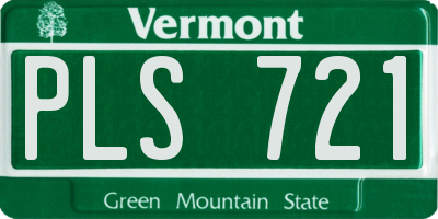 VT license plate PLS721