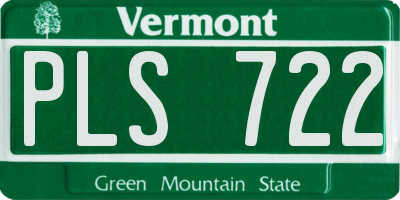 VT license plate PLS722