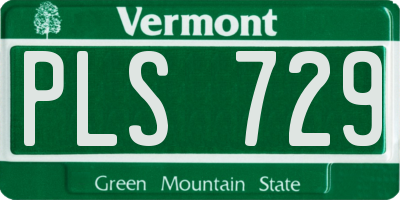 VT license plate PLS729