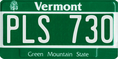 VT license plate PLS730
