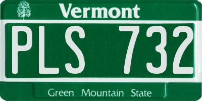 VT license plate PLS732