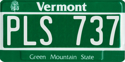 VT license plate PLS737