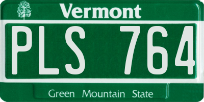 VT license plate PLS764