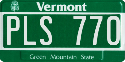 VT license plate PLS770