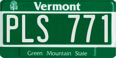 VT license plate PLS771