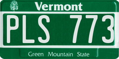 VT license plate PLS773