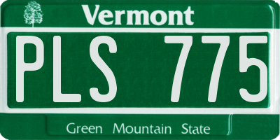 VT license plate PLS775
