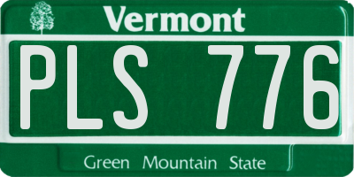 VT license plate PLS776