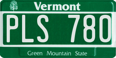 VT license plate PLS780