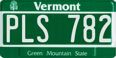 VT license plate PLS782