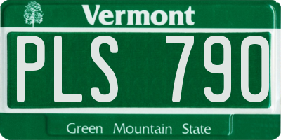 VT license plate PLS790