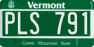 VT license plate PLS791