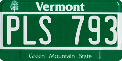 VT license plate PLS793