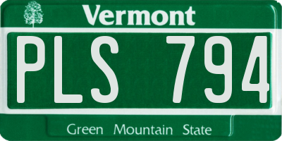 VT license plate PLS794
